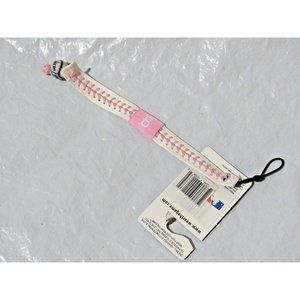 MLB Boston Red Sox White w/Pink Stitching Team Baseball Seam Bracelet Gamewear